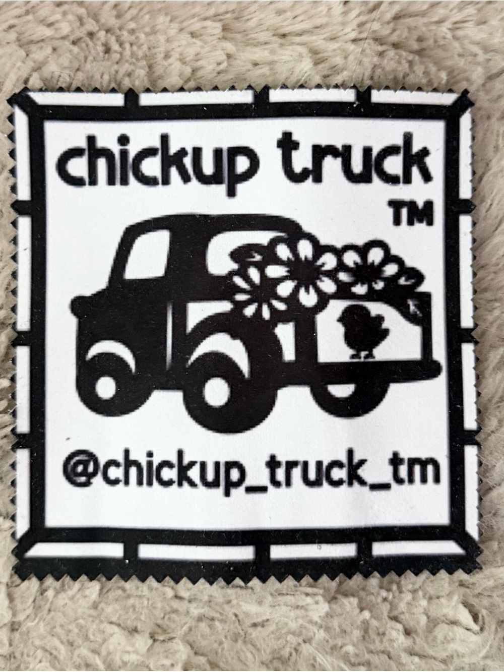 Chickup Truck™ Eyeglass/Cell Phone Screen Cleaning Cloth-Black & White-NWT 🖤🛻🖤
